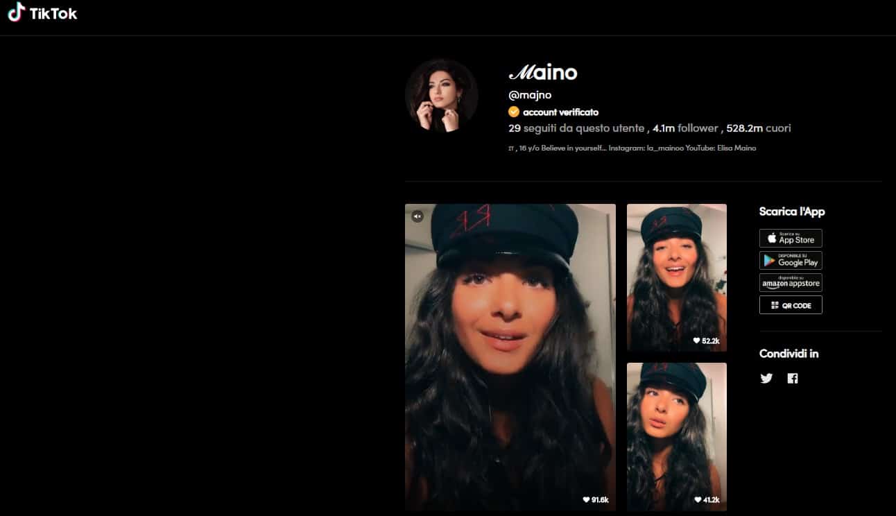 Elisa Maino Tik Tok